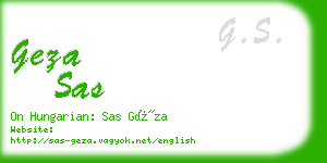 geza sas business card